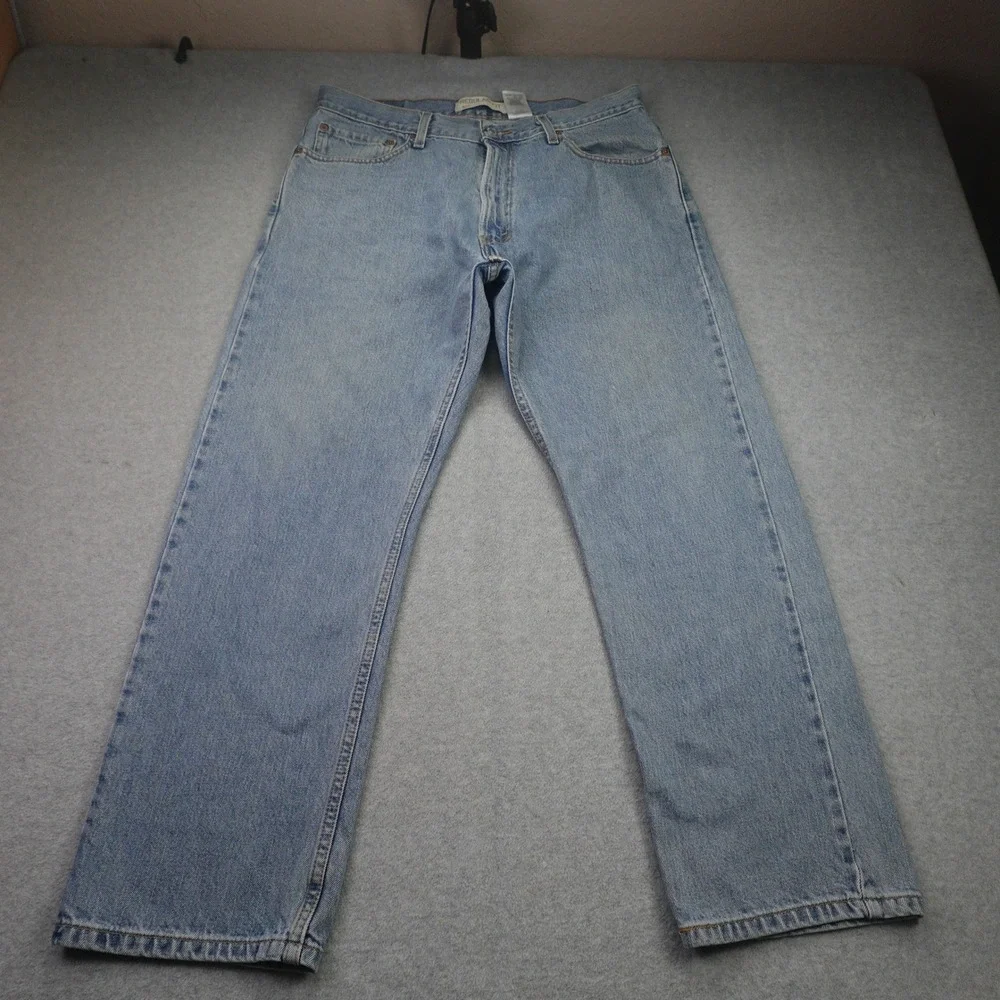 Levi's 505 Jeans Mens 36x30 Light Wash Regular Fit Straight Leg Denim